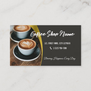 Aanpasbare Zakelijke Loyalty Stempelkaart Koffie C Visitekaartje
