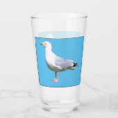 Aanpasbare Zeemeeuw Staande Zeemeeuwen Strand Glas (Achterkant)