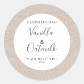 Aanpasbare zeep Label Floral Pattern Vanilla (Voorkant)