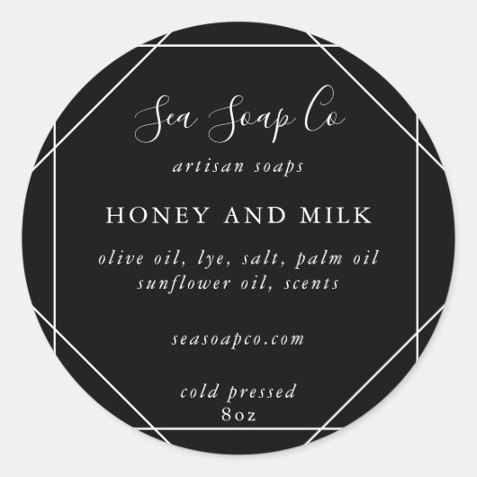 Aanpasbare zeepstickers ronde sticker (Voorkant)