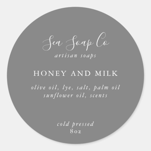 Aanpasbare zeepstickers ronde sticker (Voorkant)
