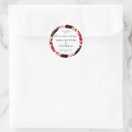 Aanpasbare zeepstickers ronde sticker (Tas)