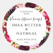 Aanpasbare zeepstickers ronde sticker (Voorkant)