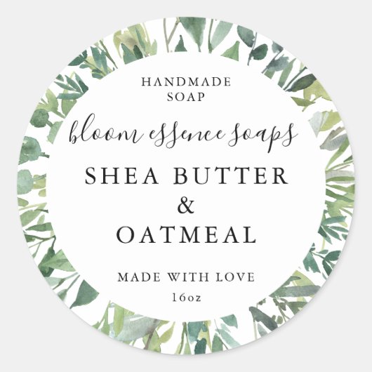 Aanpasbare zeepstickers ronde sticker (Voorkant)