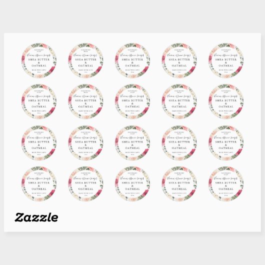 Aanpasbare zeepstickers ronde sticker (Vel)
