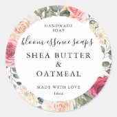 Aanpasbare zeepstickers ronde sticker (Voorkant)