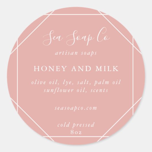 Aanpasbare zeepstickers ronde sticker (Voorkant)