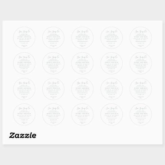 Aanpasbare zeepstickers ronde sticker (Vel)