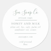 Aanpasbare zeepstickers ronde sticker (Voorkant)