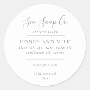 Aanpasbare zeepstickers ronde sticker