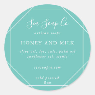 Aanpasbare zeepstickers ronde sticker