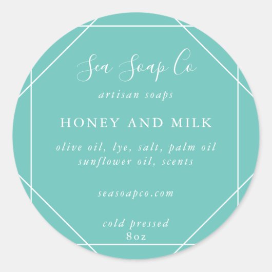 Aanpasbare zeepstickers ronde sticker (Voorkant)