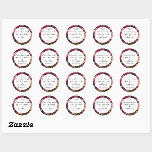 Aanpasbare zeepstickers ronde sticker (Vel)