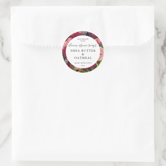 Aanpasbare zeepstickers ronde sticker (Tas)