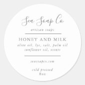 Aanpasbare zeepstickers ronde sticker (Voorkant)