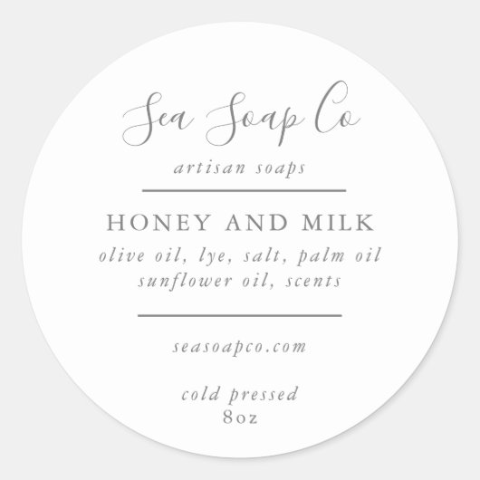 Aanpasbare zeepstickers ronde sticker (Voorkant)