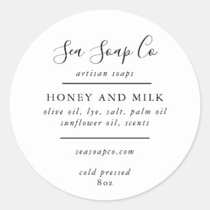 Aanpasbare zeepstickers ronde sticker