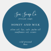 Aanpasbare zeepstickers ronde sticker (Voorkant)