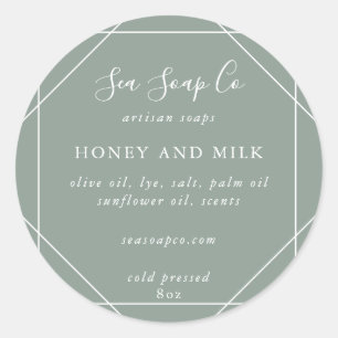 Aanpasbare zeepstickers ronde sticker