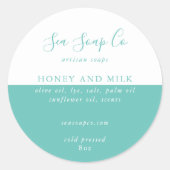 Aanpasbare zeepstickers ronde sticker (Voorkant)