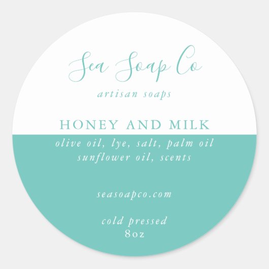 Aanpasbare zeepstickers ronde sticker (Voorkant)