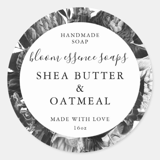 Aanpasbare zeepstickers ronde sticker (Voorkant)