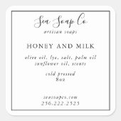 Aanpasbare zeepstickers vierkante sticker (Voorkant)