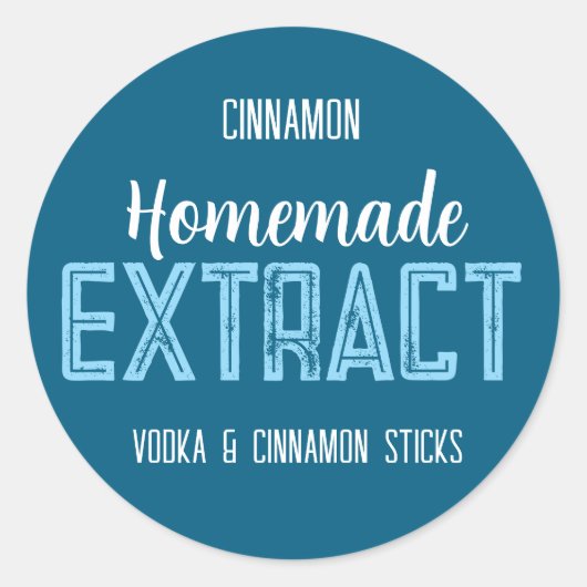 Aanpasbare zelfgemaakte extract label (Voorkant)