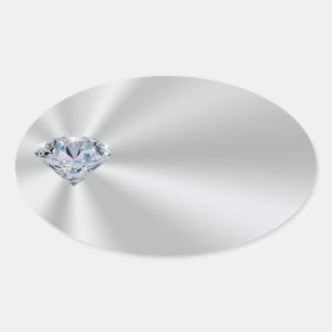 Aanpasbare Zilveren Diamanten Stickers