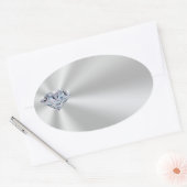 Aanpasbare Zilveren Diamanten Stickers (Envelop)