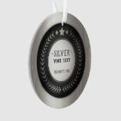 AANPASBARE ZILVEREN KAMPIOEN MEDAILLE MET EIGEN OP ORNAMENT (voorkant)