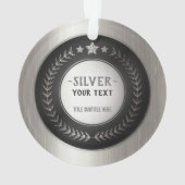 AANPASBARE ZILVEREN KAMPIOEN MEDAILLE MET EIGEN OP ORNAMENT (achterkant)