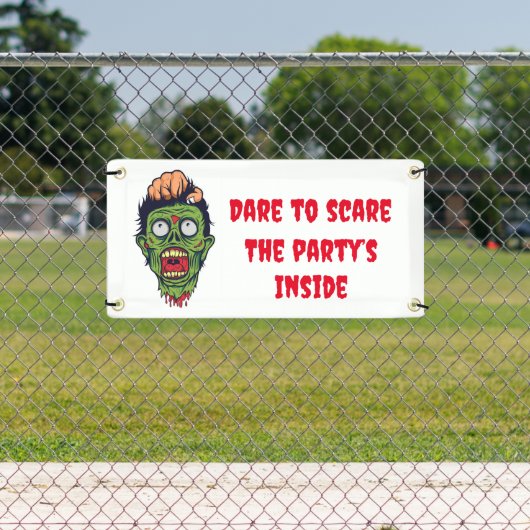 Aanpasbare zombie Halloween thema banner (Insitu)