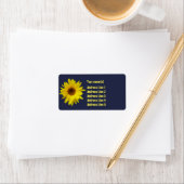 Aanpasbare zonnebloem Adresetiketten Etiket (Insitu)