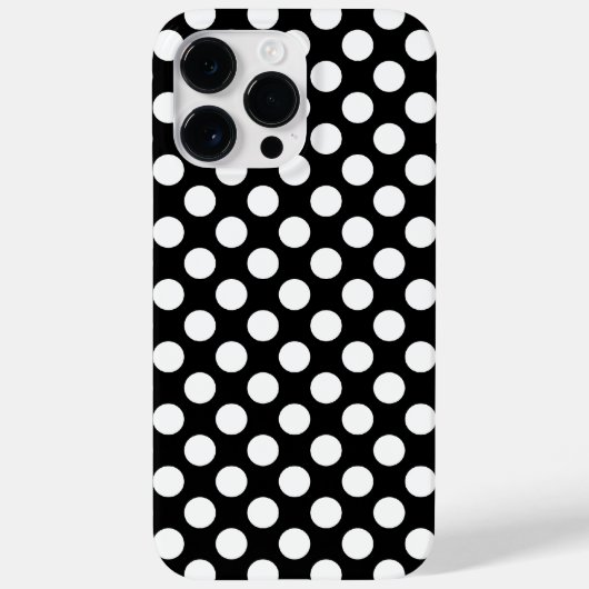 Aanpasbare Zwarte Witte Stippen Case-Mate iPhone Case (Achterkant)