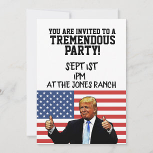 AANPASSBARE UITNODIGINGEN VOOR DONALD TRUMP FEESTJ