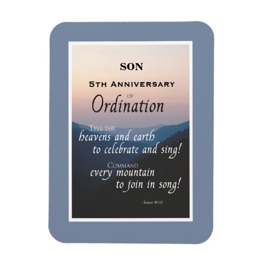 Aanpassen, 5e Jubileum Ordination Magneet (Verticaal)