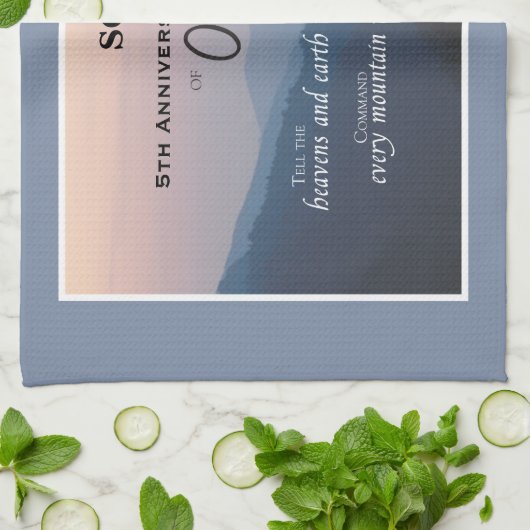 Aanpassen, 5e Jubileum Ordination Theedoek (Gevouwen)