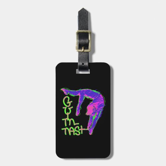 Aanpassen Aangepast Bagagelabel Gymnastiek (Voorkant verticaal)