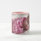 Aanpassen Aangepaste tekst Baby Fotokoffie roze aa Mok (Midden)