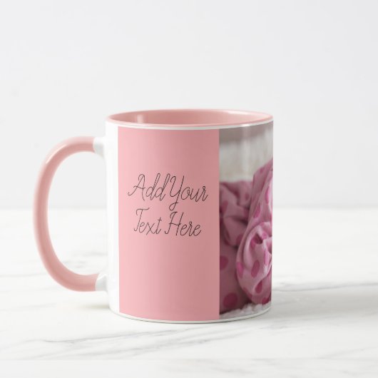 Aanpassen Aangepaste tekst Baby Fotokoffie roze aa Mok (Links)