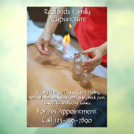 Aanpassen Acupunctuur Cupping Therapie Bedrijf 2 Raamsticker