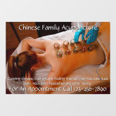 Aanpassen Acupunctuur Cupping Therapie Bedrijf 5 Raamsticker (Vel)