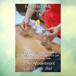 Aanpassen Acupunctuur Cupping Therapy Business 2 Raamsticker