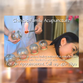 Aanpassen Acupunctuur Cupping Therapy Business 4 Raamsticker (Vel 2)