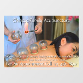 Aanpassen Acupunctuur Cupping Therapy Business 4 Raamsticker (Vel)