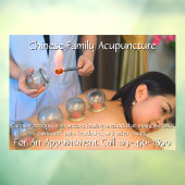 Aanpassen Acupunctuur Cupping Therapy Business 4 Raamsticker (Vel 3)