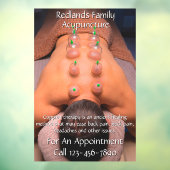 Aanpassen Acupunctuur Cupping Therapy Business Raamsticker (Vel 3)