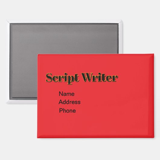 Aanpassen Adverteren Promoten Script Writer Magneet (Voorkant / Achterkant)