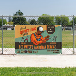 Aanpassen Afrikaans-Amerikaanse Klusjesman Wegomhe Spandoek
